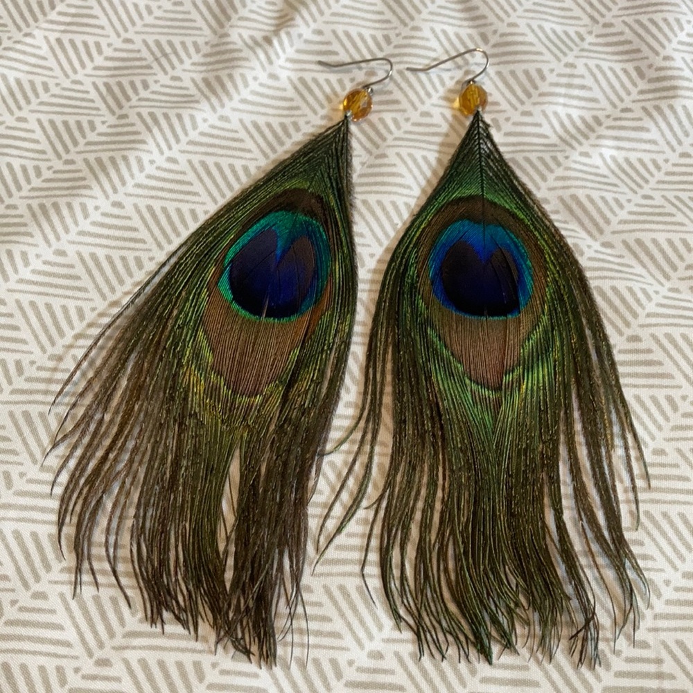 Peacock Feather Earrings